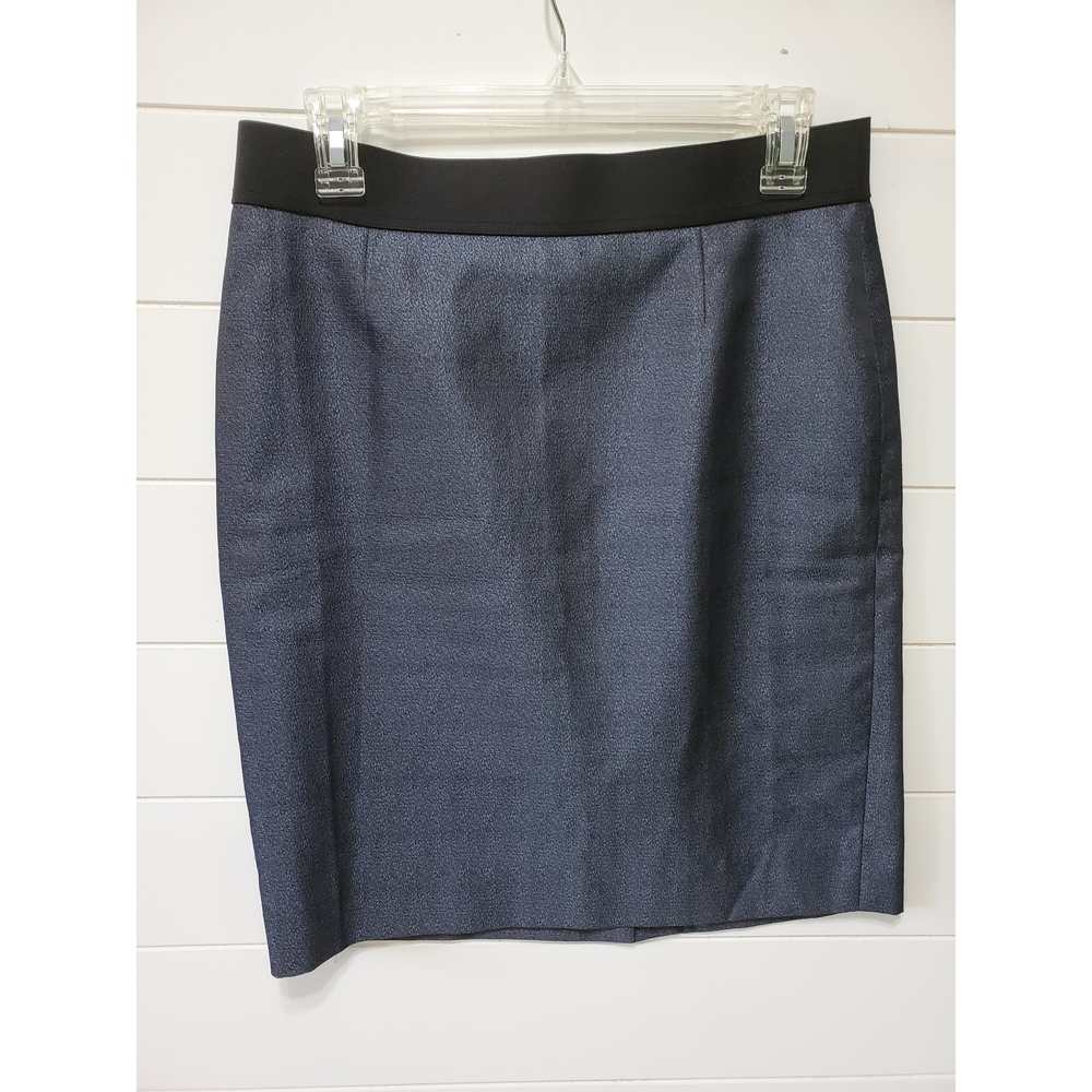 Loft size 4 smooth metallic blue and black skirt